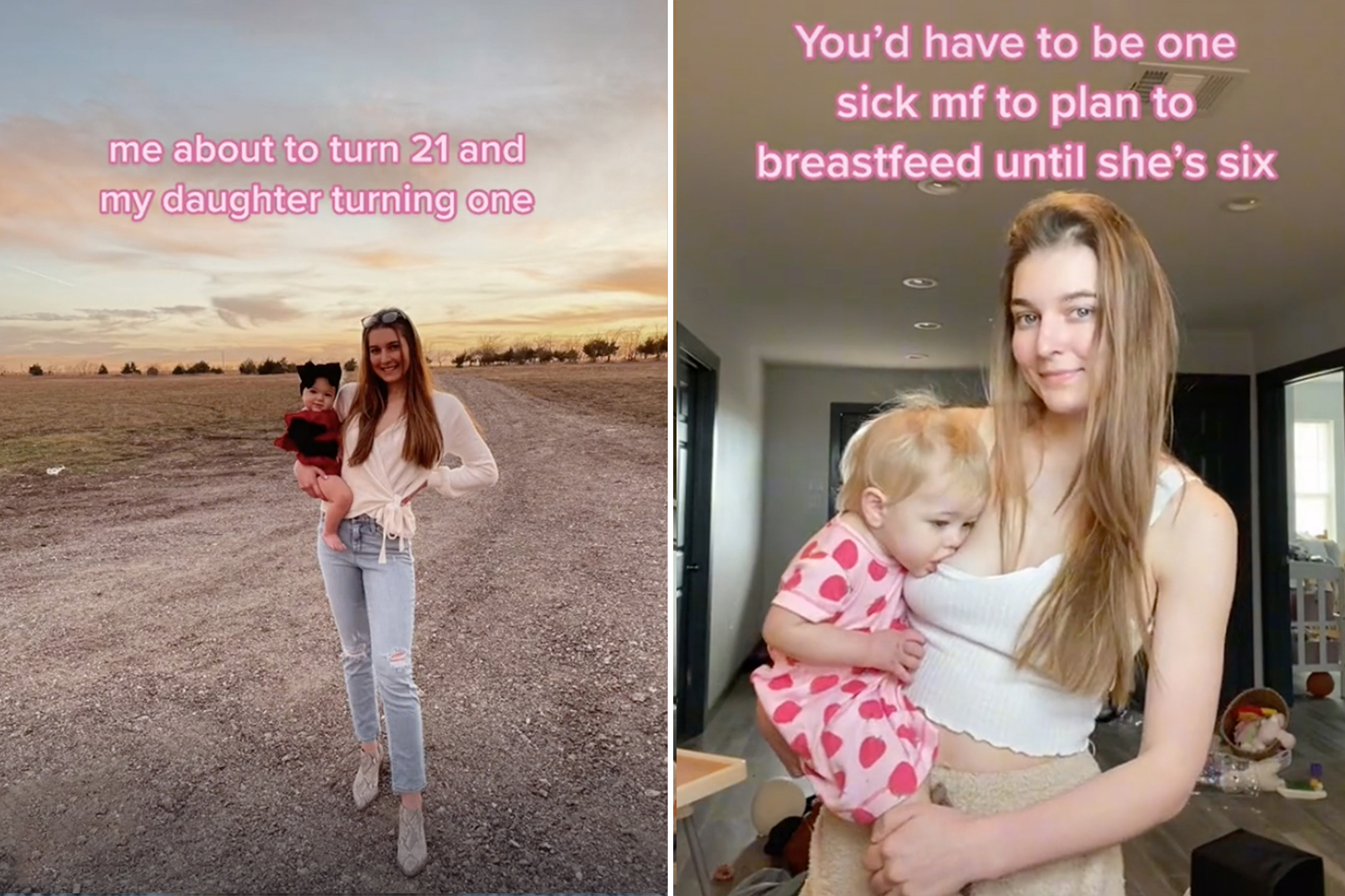 mom breastfeeding adult daughter