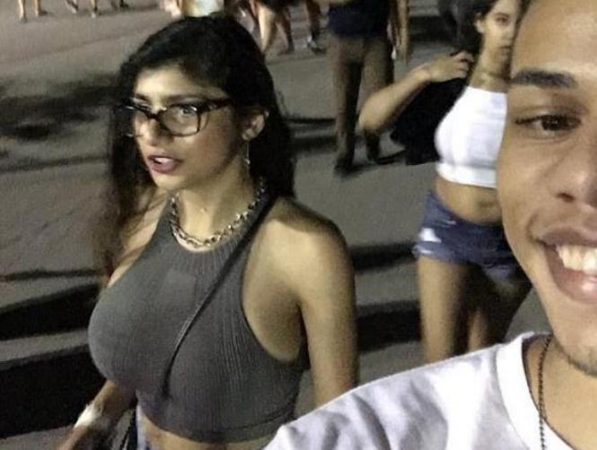 aaron goudie recommends mia khalifa helps fan pic