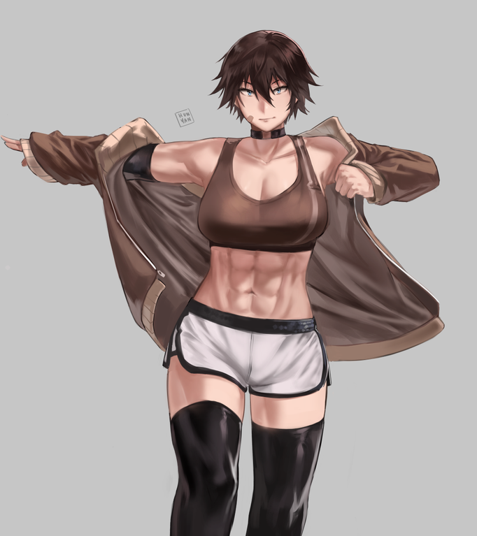 darcy caley recommends buff anime girl pic