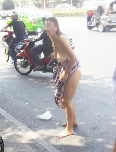 carol armes recommends woman naked in street pic