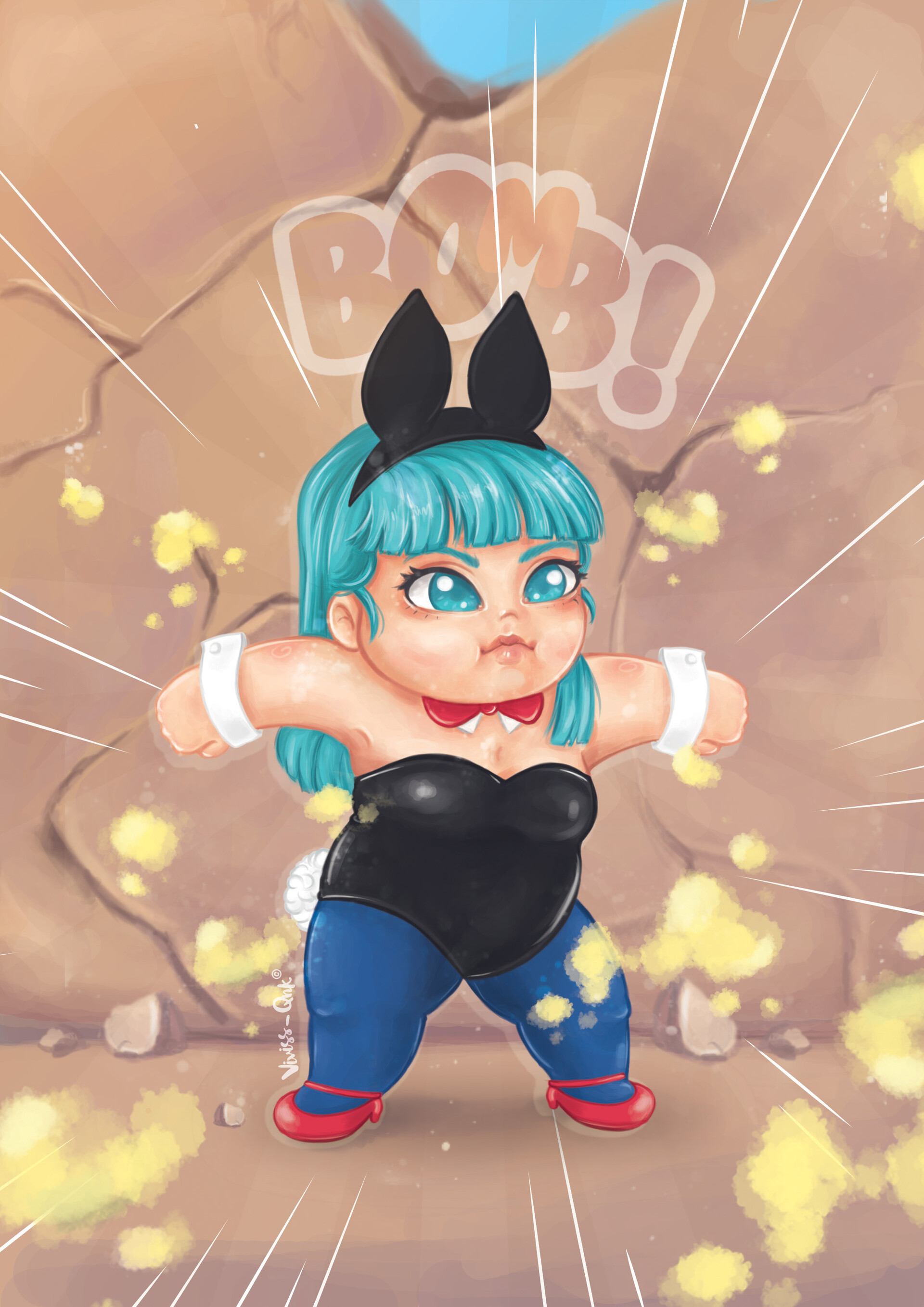 Bulma Fan Art his butt