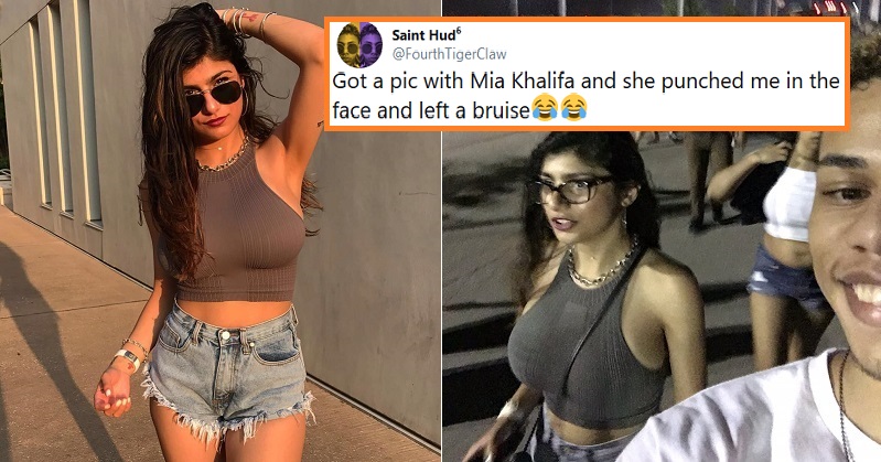 alyssa arista recommends mia khalifa helps fan pic